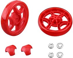 Kinderwagen Vervangingswielen Rubber Set 2 Stuks 11 cm Rood