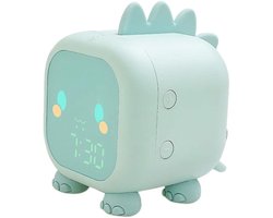 Kinderwekker voor Meisjes - Digitale Kinderwekker met Nachtlampje en Sluimerfunctie - Perfect Kinderdagcadeau voor Kinderen, Meisjes en Jongens (Groen)