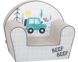 Kinderzetel Blauwe Jeep - Kinderfauteuil - Kinderbank - Kindersofa - Kinder fauteuil - Kinderzeteljes peuters - Kinder zetel - Kinderstoel - kinderfauteuils - Speelgoed 1 jaar - Gomoor
