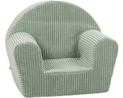 Kinderzetel Corduroy Leger Groen - Velvet - Kinderfauteuil Ribstof - Kinderbank Superzacht - Kindersofa - Kinder fauteuil Ribfluweel- Kinderzeteljes peuters - Kinder zetel - Kinderstoel - kinderfauteuils - Gomoor