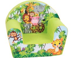 Kinderzetel Jungle Party - Kinderfauteuil - Kinderbank - Kindersofa - Kinder fauteuil - Kinderzeteljes peuters - Kinder zetel - Kinderstoel - kinderfauteuils - Speelgoed 1 jaar - Gomoor