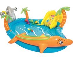 Kinderzwembad met Glijbaan - Waterspeelcentrum Zuidzee 280 x 257 x 87 cm - Ideaal voor zomerpret in de tuin