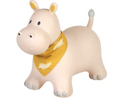 Kindsgut skippy dier – nijlpaard – springdier met luchtpomp – hoge kwaliteit - speelgoed 2 jaar