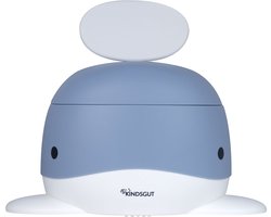 Kindsgut - WC potje peuter - Blauw - Walvisdesign - Antislip & Uitneembare binnenkant - Plaspotje met deksel voor zindelijkheidstraining