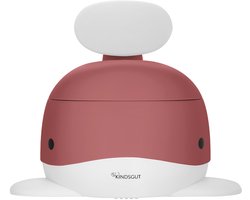 Kindsgut - WC potje peuter - Oudroze - Walvisdesign - Antislip & Uitneembare binnenkant - Plaspotje met deksel voor zindelijkheidstraining