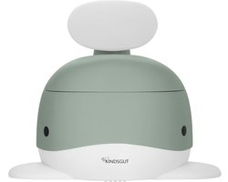 Kindsgut - WC potje peuter - Pistache - Walvisdesign - Antislip & Uitneembare binnenkant - Plaspotje met deksel voor zindelijkheidstraining