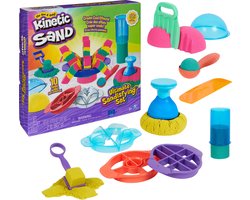 Kinetic Sand - Ultimate Sandisfying-set met 907 g roze geel en blauwgroen origineel Kinetic Sand - met 10 vormen en gereedschappen - Sensorisch speelgoed
