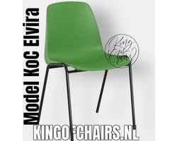King of Chairs model KoC Elvira lichtgroen met zwart onderstel. Kantinestoel stapelstoel kuipstoel vergaderstoel tuinstoel kantine stoel stapel stoel tuin stoel kantinestoelen stapelstoelen kuipstoelen stapelbare keukenstoel Helene eetkamerstoel