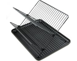 Kinghoff 1356 - Afdruiprek met bestekkorf en lekbak - Droogrek - Afdruiprek - 36 x 30 x 15 cm
