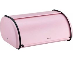 Kinghoff 1868 - Broodtrommel groot - RVS - Rose - Retro - 44 x 27 x 18,5 cm