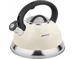Kinghoff 3246 - Fluitketel - Wit - 3 liter