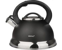 Kinghoff 3246 - Fluitketel - Zwart - 3L