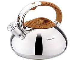 Kinghoff 3274 - Fluitketel - RVS - 3 liter - houten handvat
