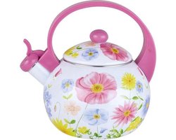 Kinghoff 3700 fluitketel - Emaille lilla- 2 liter