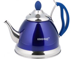 Kinghoff 3762 - Theepot / Theekan met zeef - Blauw