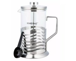 Kinghoff Theezetapparaat van Glas en RVS - 0,35 Liter - Compact en Smaakvol - Geschikt voor de Vaatwasser