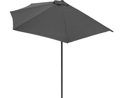 Kingsleeve Balkon Parasol - Half Rond Model - Antraciet