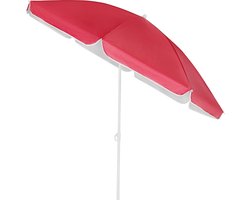 Kingsleeve Parasol 180cm UV 50+ Kantelbaar Waterafstotend Strand Rood