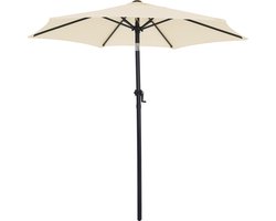 Kingsleeve Parasol 200cm - met Zwengel en Kantelmechanisme - Beige
