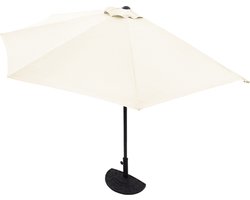 Kingsleeve Parasol Halfrond - Ø 2,7m UV 50+ Bescherming - Beige