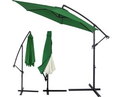 Kingsleeve Zweefparasol Met Voet - Uv-bescherming 300cm - Rood
