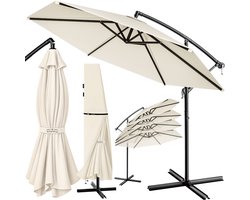 Kingsleeve Zweefparasol - Ø300cm UV bescherming 80+ - Crème