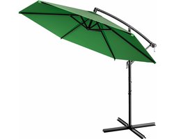 Kingsleeve Zweefparasol - Ø330cm UV-Bescherming 80+ Slinger - Groen
