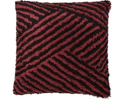 Kingston Bordo + T Kussen | 45 X 45 | Sierkussen Voor Woonkamer Of Slaapkamer