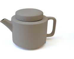 Kinta luxe theepot - zandkleurig - mat stoneware - 1350 ml - fairtrade