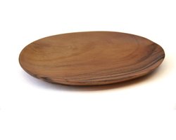Kinta - set van 2 - houten bord ovaal - houten gebaksbord - houten ontbijtbord  - fair trade