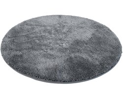 Kinzler J-10001/100 antraciet badmat, microvezel, 90 cm rond