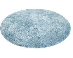 Kinzler J-10001/16 lichtblauwe badmat, microvezel, 90 cm rond