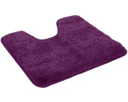 Kinzler J-10002/101 aubergine badmat, microvezel, 50x55 cm met uitsparing