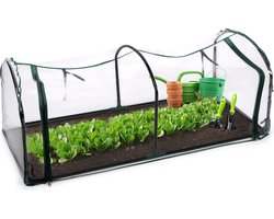 Kinzo Garden Broeikas - Tunnelkas - met Rits - Staal - 130x60x50cm