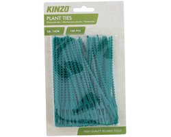 Kinzo Plantbinders Plant Ties - Plantenclips voor Planten Vastbinden - Plantenbinder voor Plantensteunen - Tuinclips voor Klimplanten Clips - 100 Stuks - Ca. 13 cm - Groen