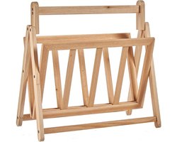 Kipit Lectuurbak/tijdschriften houder - hout 36 x 30 x 38 cm - krantenbak inklapbaar