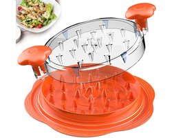 Kippenmolen - Vleesmolen - kip shredder - Handmatige vleesmolen - Keukengereedschap - Kunststof - Oranje