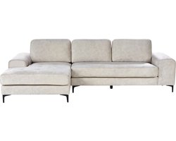 KIRUNA - Hoekbank - Lichtbeige - Rechterzijde - Fluweel