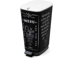 Kis Chic Bin Coffee Menu Prullenbak - 50 l - zwart