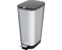Kis Chic Bin Pedaalemmer - 50 l - Zilver - Maat L