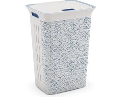 KIS Chic Wasbox - 60L - 44x35x61cm - Wit/Blauw