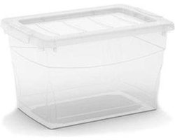 Kis Omnibox - Opbergbox met Deksel - 16 l - 38,5x25,5x23,5cm - Transparant
