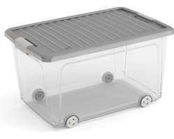 KIS - W Box L - 50L - 56,5x39x31,5cm - Transparant/Grijs