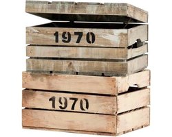 Kist met klapdeksel middel, old look / Cadeau kist / Houten verpakking / Krat / Houten Kistje / Cadeauverpakking