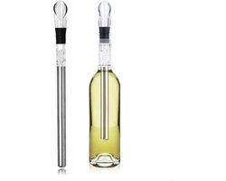Kitchen & Home Set van 2 Wijnkoeler Sticks - Met Schenktuit - RVS