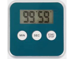 Kitchen Timer - Digitale Kookwekker Blauw - Met magneet en stand - Inclusief batterij