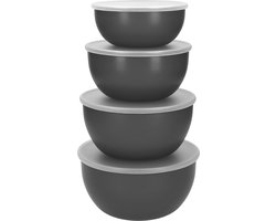 KitchenAid 4-delige maaltijdbakset met deksels - Houtskoolgrijs