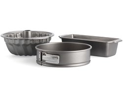 KitchenAid bakset - 3-delig - gealuminiseerd staal - anti-aanbak - PFAS-vrij