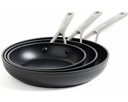 KitchenAid Forged Hardened Aluminium 3-Delige Braadpan Set 20cm - 24cm - 28cm