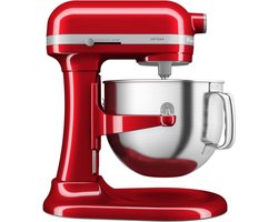 KitchenAid keukenmachine - Artisan - In hoogte verstelbare kom - 375 W - Krachtig met 11 snelheden - Roestvrijstalen accessoires - 6,6L - Appelrood